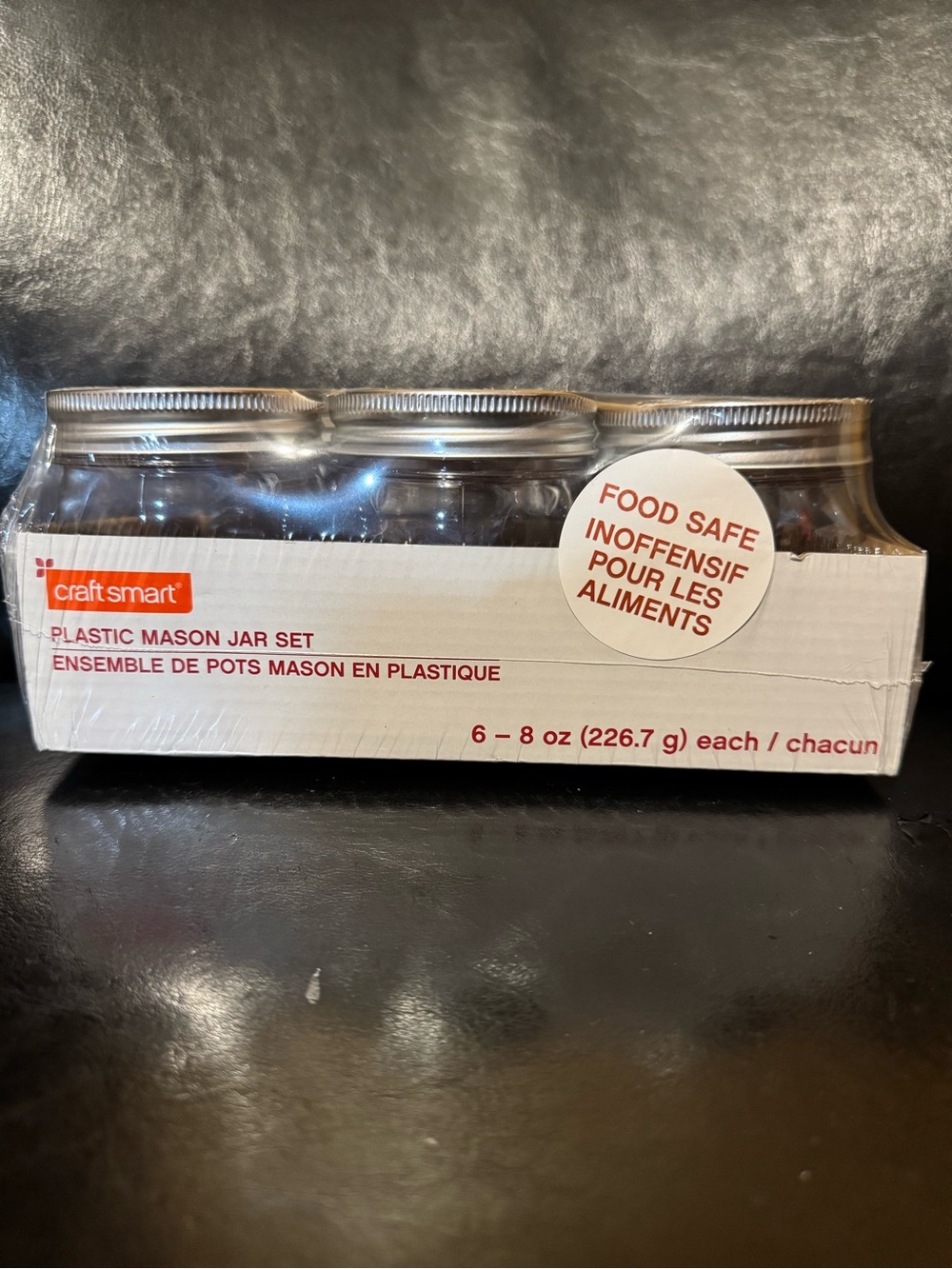 Celebrate IT Craft Smart NWT brand plastic mason jars set of 6  8oz jars